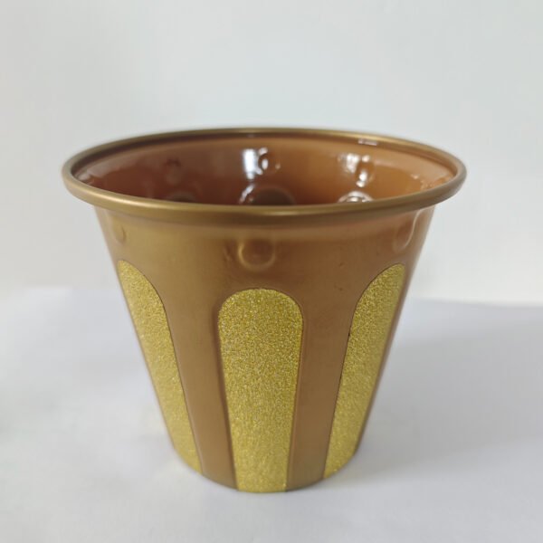 Gold Glitter Patchwork Planter Cover